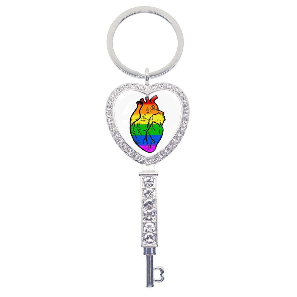 Wholesale LGBT Rainbow Love Metal Keychain